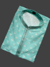 Turquoise Ethnic Men's Kurta Set - MIRASILKS Turquoise Ethnic Men's Kurta Set